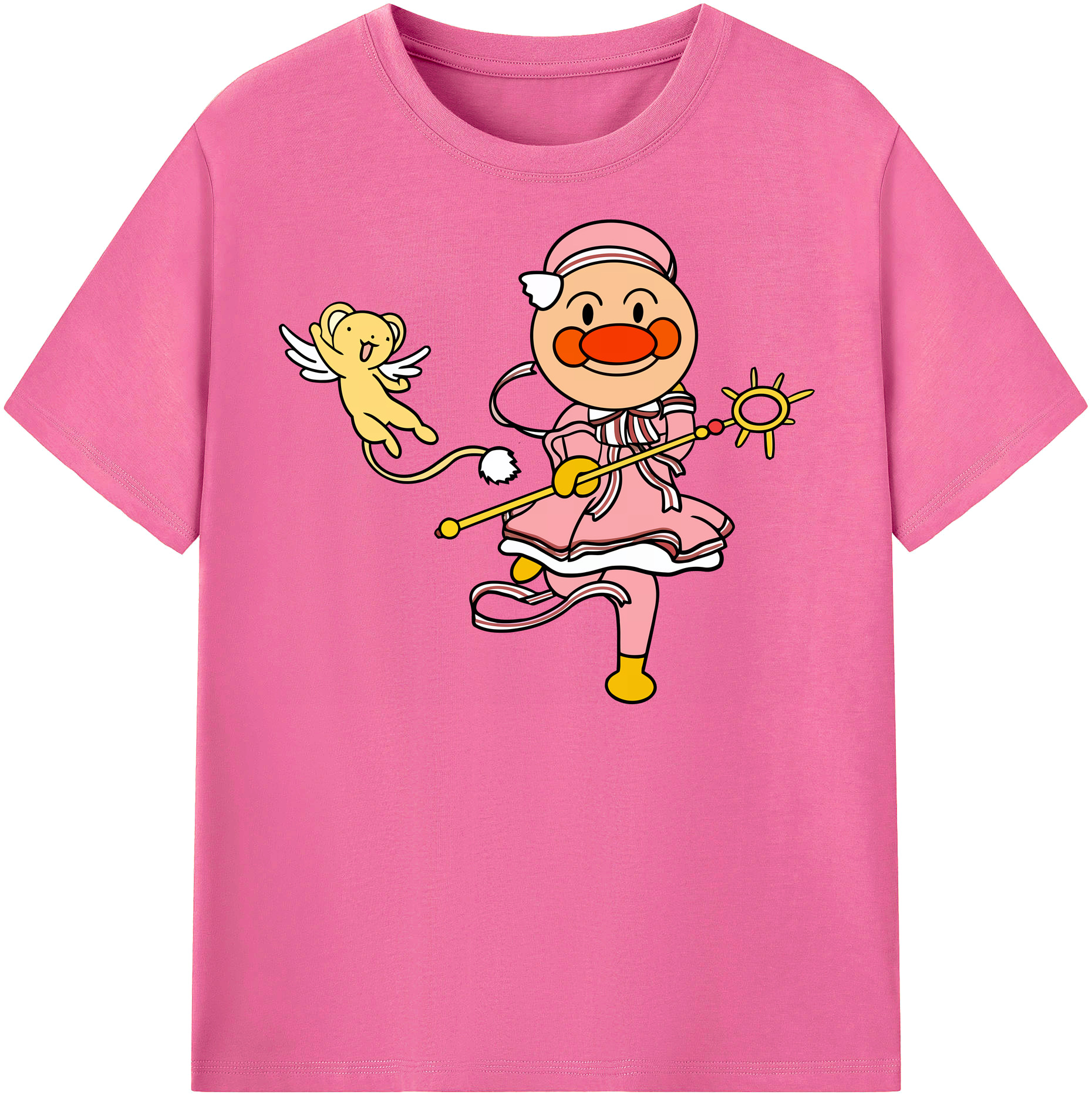 （画像用） アンパンマン Anpanman レディースカジュアルプリントTシャツ（綿100％）